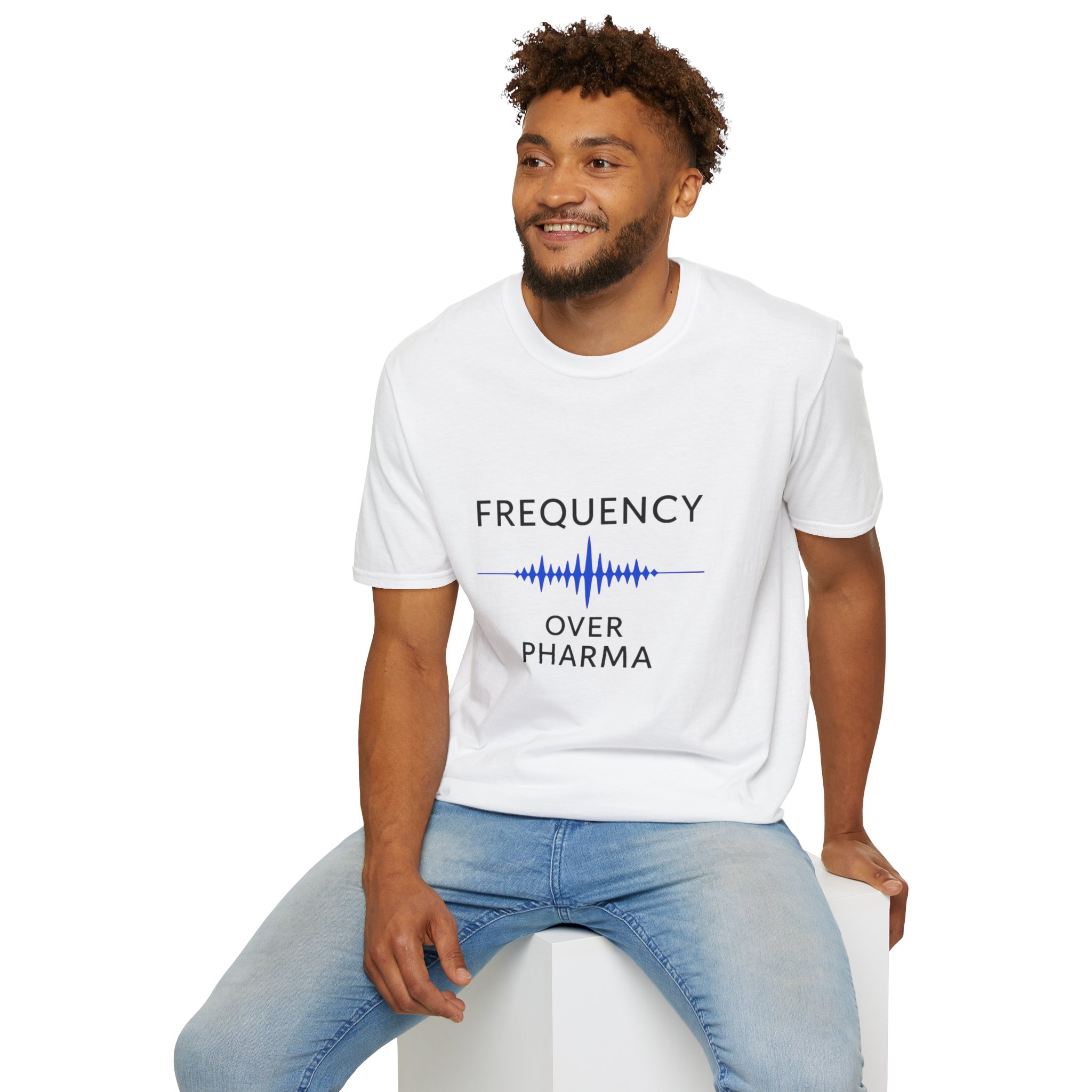 “Frequency Over Pharma” Tee (waveform design) - Image 2