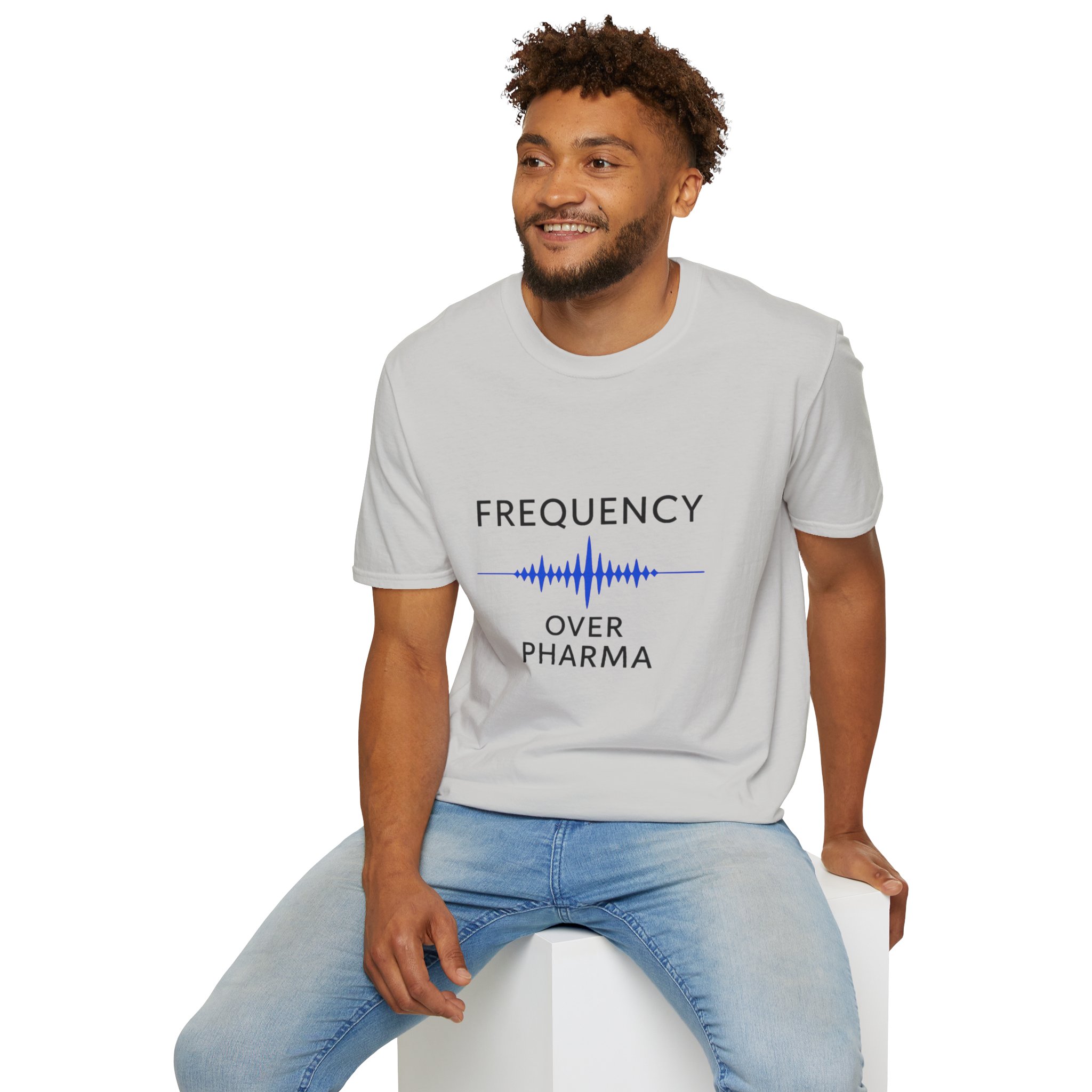 “Frequency Over Pharma” Tee (waveform design) - Image 4
