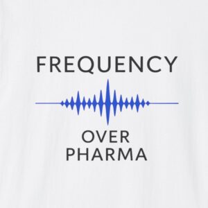 “Frequency Over Pharma” Sweatshirt (Waveform Design)