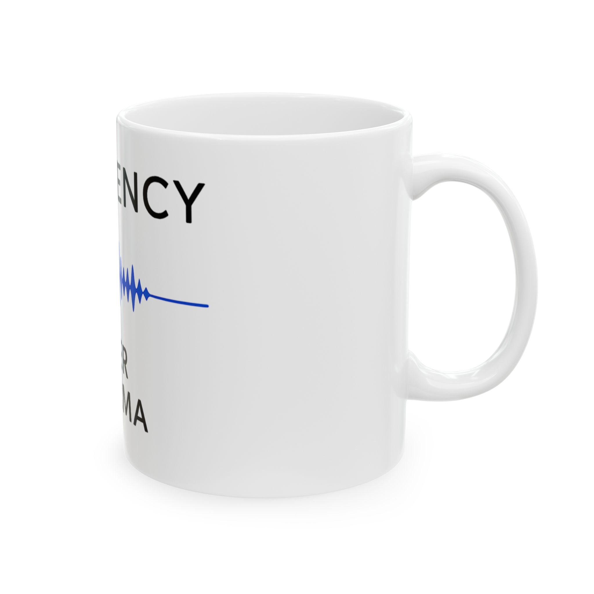 “Frequency Over Pharma” Ceramic Mug (waveform design) - Image 4