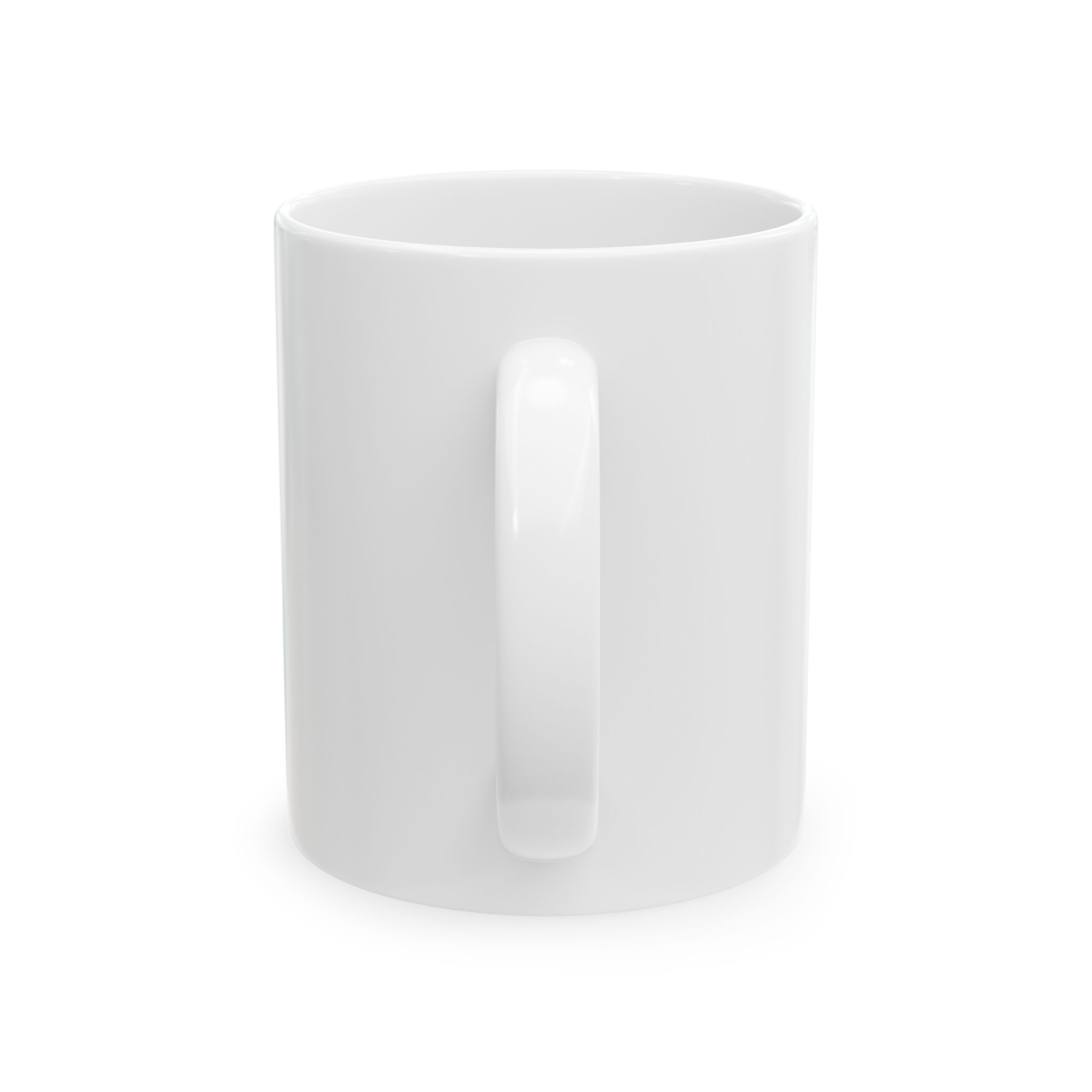 "Frequency Over Pharma” Ceramic Mug (Gong design) - Image 2