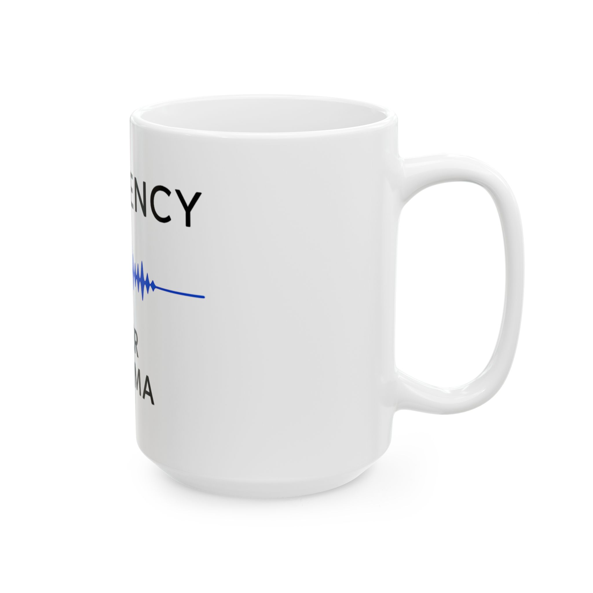 “Frequency Over Pharma” Ceramic Mug (waveform design) - Image 8