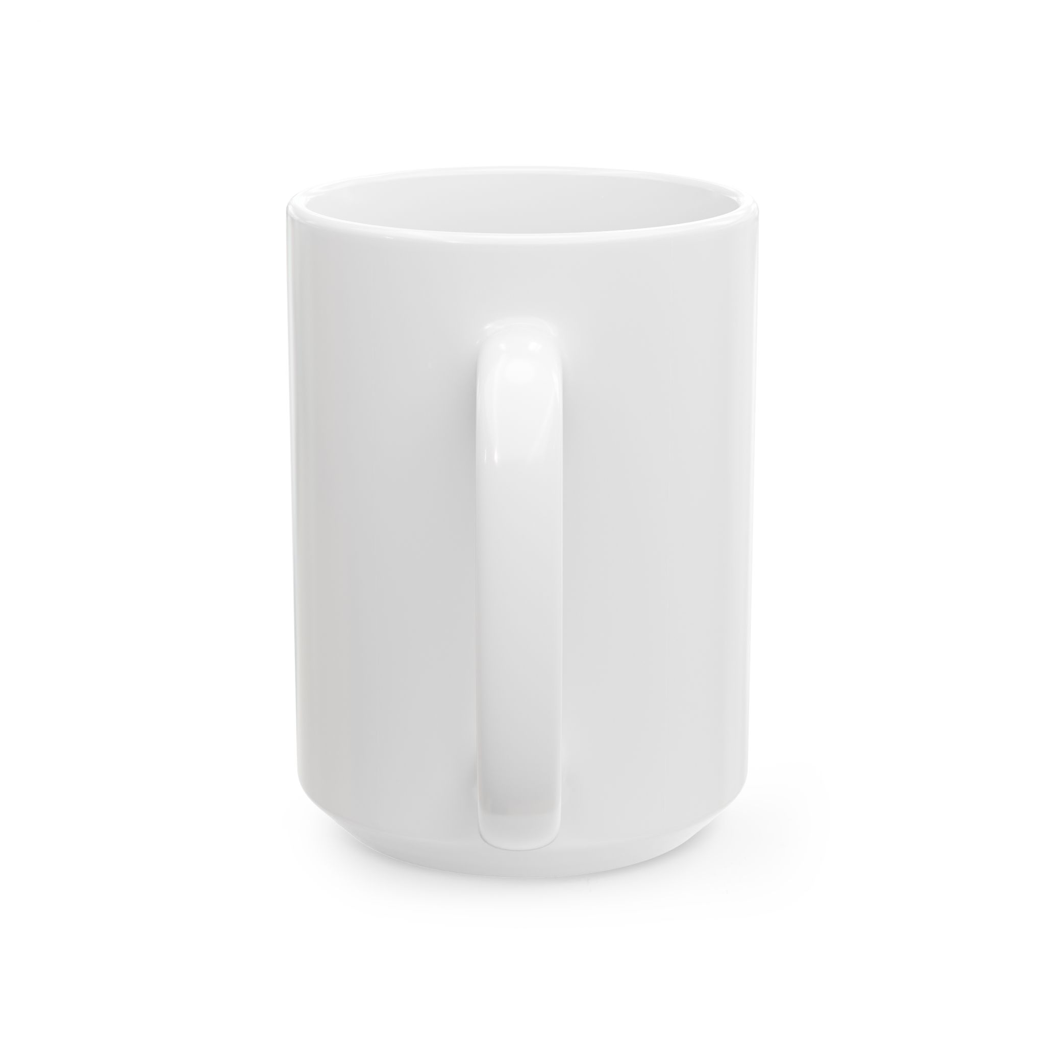 "Frequency Over Pharma” Ceramic Mug (Gong design) - Image 6